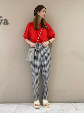 「cache cache（カシュ カシュ）のアイテム」を使った、sumiさん（レディース・161cm）の夏コーディネート