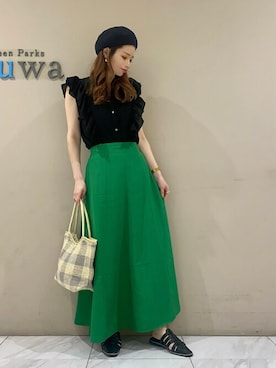 「ELENCARE DUE（エレンカーレデュエ）のアイテム」を使った、sumiさん（レディース・161cm）の夏コーディネート