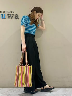 「minia（ミニア）のアイテム」を使った、sumiさん（レディース・161cm）の夏コーディネート