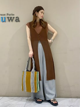 「minia（ミニア）のアイテム」を使った、sumiさん（レディース・161cm）の夏コーディネート