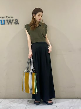 「ELENCARE DUE（エレンカーレデュエ）のアイテム」を使った、sumiさん（レディース・161cm）の夏コーディネート