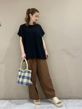 「minia（ミニア）のアイテム」を使った、sumiさん（レディース・161cm）の夏コーディネート