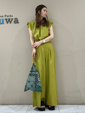 「minia（ミニア）のアイテム」を使った、sumiさん（レディース・161cm）の夏コーディネート