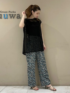 「minia（ミニア）のアイテム」を使った、sumiさん（レディース・161cm）の夏コーディネート