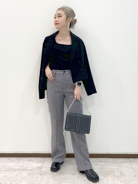 「PAGEBOY（ページボーイ）のチェーンスタッズショルダー（ショルダーバッグ）」を使った、もっちさん（レディース・158cm）の夏コーディネート