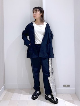 「GLOBAL WORK（グローバルワーク）のアイテム（その他アウター）」を使った、もっちさん（レディース・158cm）の春コーディネート