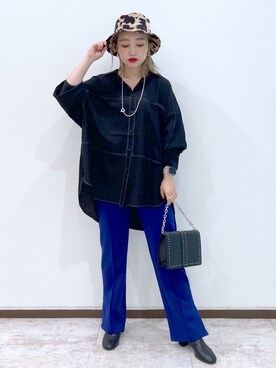 「PAGEBOY（ページボーイ）のチェーンスタッズショルダー（ショルダーバッグ）」を使った、もっちさん（レディース・158cm）の秋コーディネート