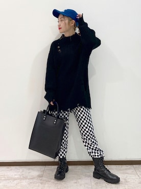 「PBLIM（ページボーイリム）のアイテム（キャップ）」を使った、もっちさん（レディース・158cm）の秋コーディネート