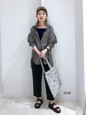 「GLOBAL WORK（グローバルワーク）のエアかるイージーパンツ/255598（その他パンツ）」を使った、もっちさん（レディース・158cm）の春コーディネート