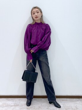 「PAGEBOY（ページボーイ）のチェーンスタッズショルダー（ショルダーバッグ）」を使った、もっちさん（レディース・158cm）の夏コーディネート