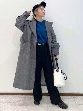 「PBLIM（ページボーイリム）のアイテム（キャップ）」を使った、もっちさん（レディース・158cm）の秋コーディネート