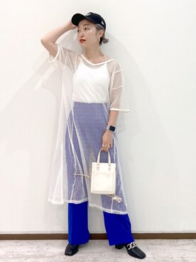「Coming soon…」｜「アイテム（キャップ）」を使った、もっちさん（レディース・158cm）の夏コーディネート