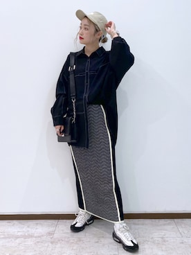 「Coming soon…」｜「アイテム（キャップ）」を使った、もっちさん（レディース・158cm）の秋コーディネート