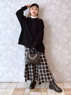 「MOMA（モマ）のアイテム」を使った、もっちさん（レディース・158cm）の秋コーディネート