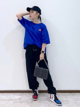 「PAGEBOY（ページボーイ）のチェーンスタッズショルダー（ショルダーバッグ）」を使った、もっちさん（レディース・158cm）の夏コーディネート