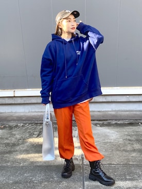 「MOMA（モマ）のアイテム」を使った、もっちさん（レディース・158cm）の冬コーディネート