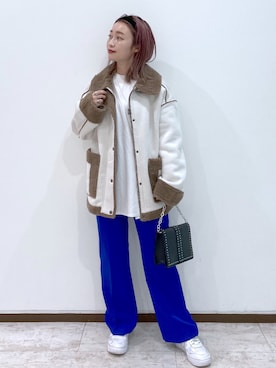 「PAGEBOY（ページボーイ）のチェーンスタッズショルダー（ショルダーバッグ）」を使った、もっちさん（レディース・158cm）の秋コーディネート