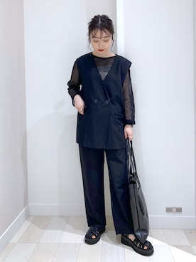 「ごきげんウィーク」｜「アイテム（その他アウター）」を使った、もっちさん（レディース・158cm）の春コーディネート