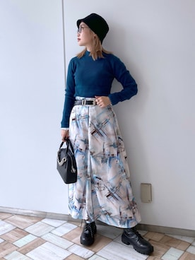 「THOM BROWNE（トムブラウン）のアイテム」を使った、もっちさん（レディース・158cm）の秋コーディネート