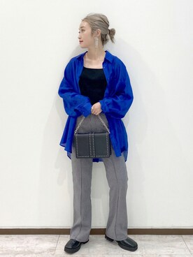 「PAGEBOY（ページボーイ）のチェーンスタッズショルダー（ショルダーバッグ）」を使った、もっちさん（レディース・158cm）の夏コーディネート