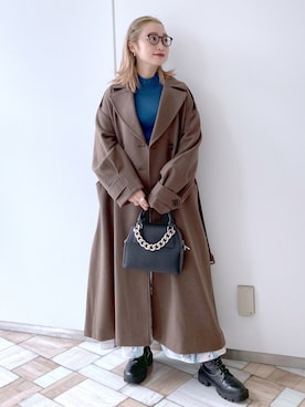 「THOM BROWNE（トムブラウン）のアイテム」を使った、もっちさん（レディース・158cm）の秋コーディネート