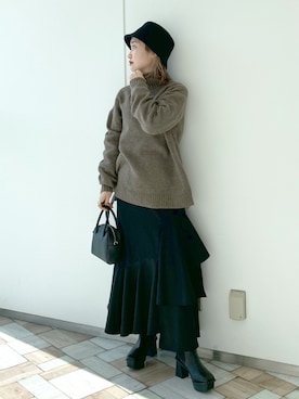 「マイベストコーデ2021」｜もっちさん（レディース・158cm）の冬コーディネート