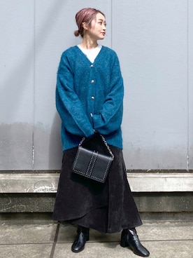 「PAGEBOY（ページボーイ）のチェーンスタッズショルダー（ショルダーバッグ）」を使った、もっちさん（レディース・158cm）の秋コーディネート