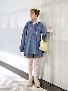 「LOWRYS FARM（ローリーズファーム）のアイテム（ハンドバッグ）」を使った、もっちさん（レディース・158cm）の秋コーディネート