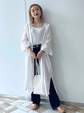 「Coming soon…」｜「アイテム（シャツワンピース）」を使った、もっちさん（レディース・158cm）の夏コーディネート