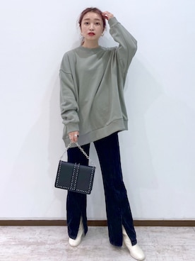 「PAGEBOY（ページボーイ）のチェーンスタッズショルダー（ショルダーバッグ）」を使った、もっちさん（レディース・158cm）の秋コーディネート