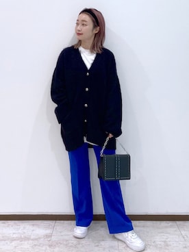 「PAGEBOY（ページボーイ）のチェーンスタッズショルダー（ショルダーバッグ）」を使った、もっちさん（レディース・158cm）の秋コーディネート