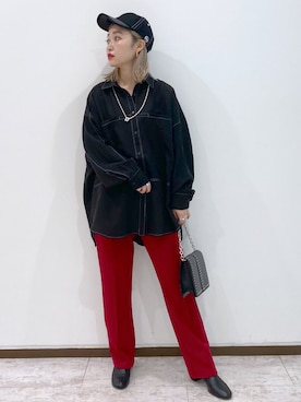 「Coming soon…」｜「アイテム（キャップ）」を使った、もっちさん（レディース・158cm）の秋コーディネート