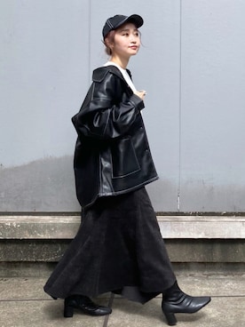 「PAGEBOY（ページボーイ）のアイテム（ブルゾン）」を使った、もっちさん（レディース・158cm）の秋コーディネート