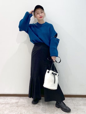 「PBLIM（ページボーイリム）のアイテム（キャップ）」を使った、もっちさん（レディース・158cm）の秋コーディネート