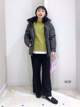 「マイベストコーデ2022」｜「アイテム（モカシン/デッキシューズ）」を使った、もっちさん（レディース・158cm）の冬コーディネート
