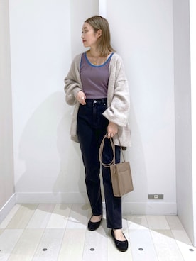 「タックイン」｜「アイテム（バレエシューズ）」を使った、もっちさん（レディース・158cm）の秋コーディネート