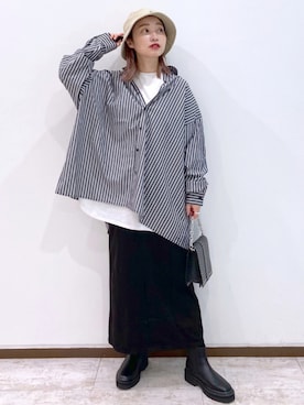 「PAGEBOY（ページボーイ）のチェーンスタッズショルダー（ショルダーバッグ）」を使った、もっちさん（レディース・158cm）の秋コーディネート