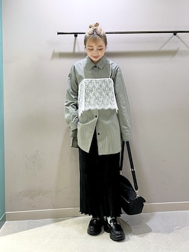 「LOWRYS FARM（ローリーズファーム）のアイテム（スカート）」を使った、もっちさん（レディース・158cm）の秋コーディネート