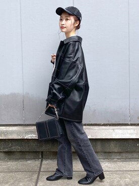 「PAGEBOY（ページボーイ）のチェーンスタッズショルダー（ショルダーバッグ）」を使った、もっちさん（レディース・158cm）の秋コーディネート