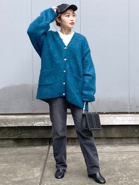 「PAGEBOY（ページボーイ）のチェーンスタッズショルダー（ショルダーバッグ）」を使った、もっちさん（レディース・158cm）の秋コーディネート