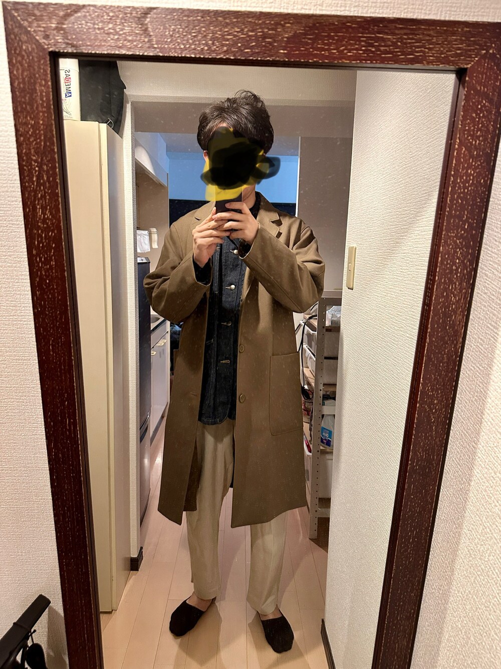 「UNIQLOのアイテム（デニムジャケット、ブルー系）」を使った、yunyun_jpさん（メンズ・178cm）の春コーディネートの1枚目の写真