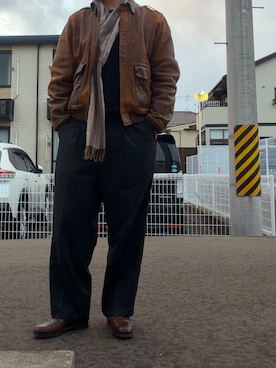 「Gran Sasso（グランサッソ）のアイテム」を使った、tattsuさん（メンズ・174cm）の冬コーディネート