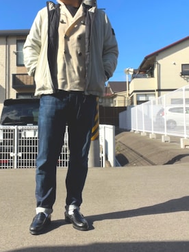 「アイテム（ナイロンジャケット）」を使った、tattsuさん（メンズ・174cm）の秋コーディネート