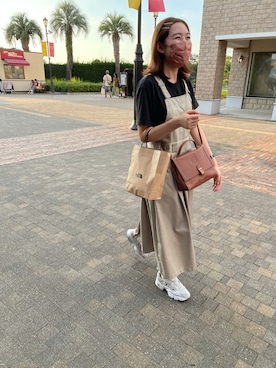 「DANTON（ダントン）のアイテム（オールインワン・サロペット）」を使った、ともさん（レディース・166cm）の秋コーディネート