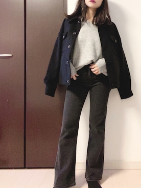 「Honeys（ハニーズ）のアイテム（その他アウター）」を使った、コマじろうさん（レディース・149cm）の秋コーディネート