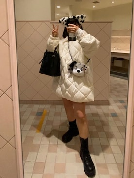 「101匹わんちゃん」｜ﾘﾝｶさん（レディース・146cm）の冬コーディネート