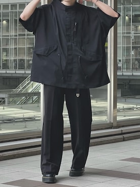 「Adoon plain（アドーンプレーン）のアイテム（その他パンツ）」を使った、つーちゃんさん（メンズ・177cm）の夏コーディネート
