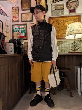 「アイテム（帽子）」を使った、髪切りおじさん。さん（メンズ・165cm・30代）の秋コーディネート