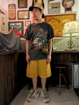 「BRIEFING(ブリーフィング)のアイテム」を使った、髪切りおじさん。さん(メンズ・165cm)の夏コーディネート