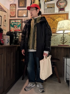 髪切りおじさん。さん（メンズ・165cm）の冬コーディネート